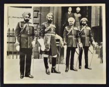 India- Military- Photo The Kings Orderly Sikh Officers London C.1936 a group of orderly Sikh