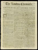 1759 The London Chronicle Newspaper dated 27 Feb-01 Mar contents include article History of Scotland