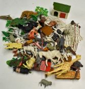 Selection of Various Farm Animal Toys a mixture of plastic animals, fences and foliage approximately