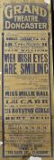 1916 Grand Theatre Doncaster Poster date Monday, January 17th promoting When Irish Eyes Are