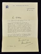 Letter from The Rt. Hon. Edwards Heath with views of the Libyan Crisis on House of Commons head