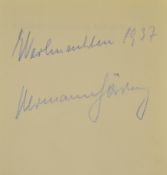 Hermann Göring Signed Work and Man Book entitled 'Werk und Mensch' 1938 Full Leather presentation