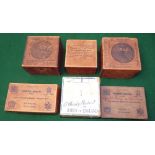 HARDY BOXES: (6) Collection of six empty Hardy card boxes, four reel boxes incl. a later Elarex