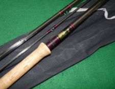 ROD: Fine Daiwa Whisker Fly Rod, 15' 3 piece graphite salmon fly, line rate 9/11, Thistle logo,