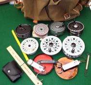 REELS & ACCESSORIES: (Qty) Shakespeare Beaulite 4.25" alloy salmon fly reel, optional check,