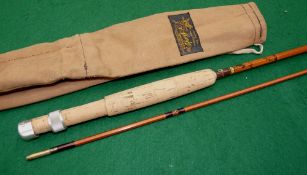 ROD: Sharpe's of Aberdeen the Featherweight 8' 2 pce impregnated cane trout fly rod, line 4/5,
