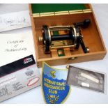 REEL: Abu Ambassadeur 10000 C Deluxe, gold plated multiplier reel, foot stamp 9000145, star drag