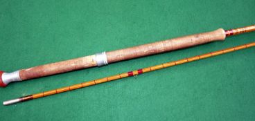 ROD: Falcon of Redditch The Blaghou? 11' 2 pce split cane Wye style fly rod, No 168 burgundy close