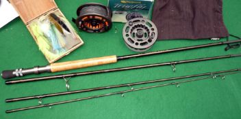 FISHING OUTFIT: Pike fly fishing outfit comprising an Eddie Turner Deceiver 9' 4 piece graphite