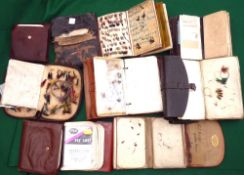 WALLETS: (10) Collection of 10 early and traditional leather cast/fly wallets incl. a Foster's of