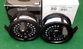 REELS: (2) Scientific Angler System Two, 89 bar stock alloy fly reel, as new condition, disc brake