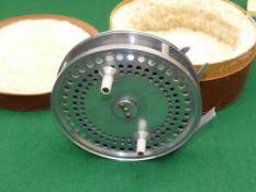 REEL: A rare Ltd Edition B Grantham replica Dick Walker BB centre pin alloy reel, based on the