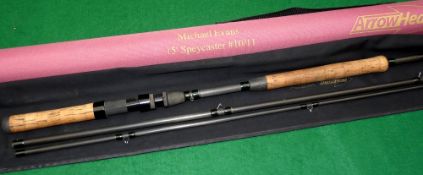 ROD: Michael Evans Arrowhead Spey Caster 15' 3 piece salmon fly rod, line rate 10/11, matt finish