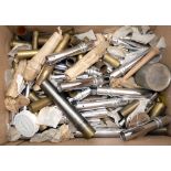 ROD FITTINGS: Large collection of vintage brass and nickel rod ferrules mainly salmon size , some