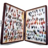 FLIES: Collection of approx. 200 modern salmon flies in single, double and treble hook styles,