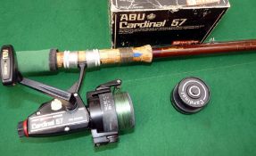 ROD & REEL: (2) Bruce & Walker Mk4 compound taper 11' 2 pce rod, brown close whipped, cork handle