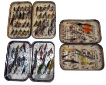 FLY BOXES: (3) Hardy Neroda brown tortoiseshell fly box, 6.25"x4", deep model, stainless internal