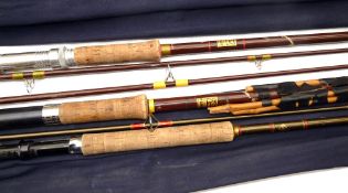 RODS: (3) Hardy Fibalite Spinning No.1 rod, good condition, green whipped low bridge guides, cork