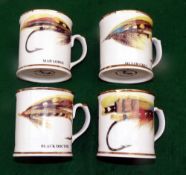 CERAMICS: (4) Set of 4 Staffordshire fine china mugs, from the Prestige Romany collection, each