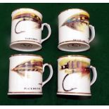 CERAMICS: (4) Set of 4 Staffordshire fine china mugs, from the Prestige Romany collection, each