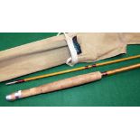 ROD: Fine Hardy CC de France 9' 2 piece Palakona trout fly rod, post numbered, no intermediate