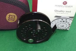 REEL: Hardy Sovereign 2000 alloy fly reel, size #7, in as new condition, black finish, backplate