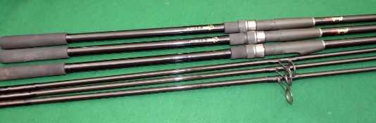 RODS: (3) Set of Kevin Nash Hooligan 13' 2 piece carp/pike rods, 3.5lb TC, lined guides with 40mm