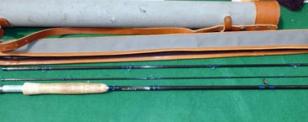 ROD & TUBE: (2) Fine Peregrine 9'9" 3 piece carbon trout fly rod, No.1220, line rate 4/5, blue