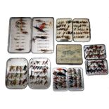 ACCESSORIES: (6) Collection of fly tins and flies, incl. an early Wheatley Loch Leven eyed fly box