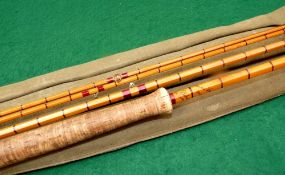 ROD: Hardy The No.1 AHE Wood steel centre Palakona fly rod, 12' 3 piece with spare tip (2" short),