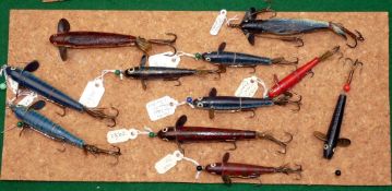 HARDY AND OTHER LURES: (12) Collection of mainly Hardy Ideal Phantom Minnows, sizes 2"-3",