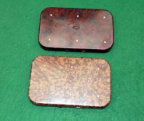 FLY BOXES: (2) Pair of Hardy Neroda fly boxes, 1 ox blood, 1 mottled brown finish, both fitted