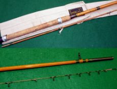 ROD: John Brough The Clip Tip custom built special fine tip cane coarse fishing rod, 8' 2 pce, whole