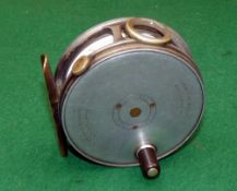 REEL: fine Hardy Perfect 3 1/8" alloy trout fly reel, Duplicated Mk2 check, good smoke agate line