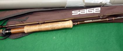 ROD: Sage Graphite 3 RPL 9'6" 2 piece trout fly rod, line rate 7, cork handle with wood reel seat,