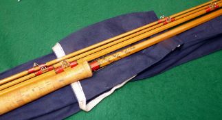 ROD: Fine Hardy The Wye 12'6" 3 piece with correct spare tip Palakona salmon fly rod, post numbered,