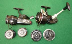 REELS & SPOOLS: (6) Abu Cardinal 55 spinning reel, fine condition, foot stamp 780902, retains most