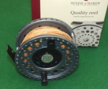 REEL: Hardy MLA 350 high tech alloy fly reel, in as new condition, blue anodised finish, backplate