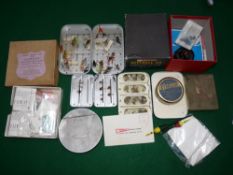 ACCESSORIES: (Qty) Collection of assorted mainly fly fishing accessories incl. Hardy Cerolene tin,