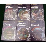 6 x Volumes - Fishing Step By Step series, all signed 1st editions, Rickards, B - "Pike", Frost, P -