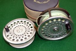 REEL & SPOOL: (2) Hardy Marquis Salmon No.2 alloy fly reel in fine condition, 2 screw latch, correct