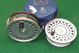 REEL & SPOOL: (2) Rare Hardy Marquis Salmon No.1 SILENT CHECK fly reel, in as new condition, U