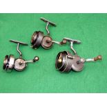 REELS: (3) Collection of 3 Hardy Hardex spinning reels, all half bail, No.1 Mk1 with chrome flier,