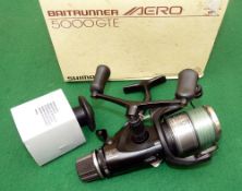 REEL: Shimano Aero 5000 GTE Baitrunner reel, 5 bearing model, twin handles, free spool and rear drag