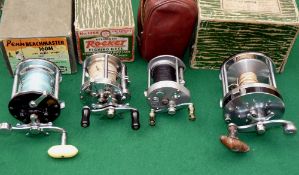 REELS: (4) Four USA multiplier reels, a Pflueger Rocket No.1355, level wind, free spool and star