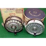 REELS: (2) Hardy Princess Multiplier alloy fly reel, U shaped line guide, smooth alloy foot, rim