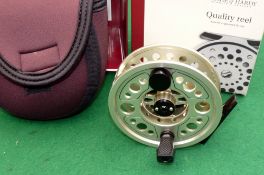 REEL & SPOOL: (2) Hardy The Gem Series 7/8 high tech fly reel in new condition, rear disc