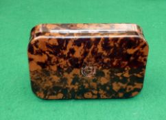 FLY BOX: Fine Hardy Neroda mottled brown fly box, 6.25"x3.75"x1.25" deep, fine exterior, chenille