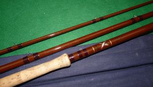 RODS: (2) Bruce & Walker Cordon Bleu 13' 3 piece hollow glass salmon fly rod, in fine condition,