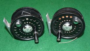 REELS: (2) Pair of System Two Bar stock alloy trout fly reels, 45-L narrow drum model, and 78-L wide